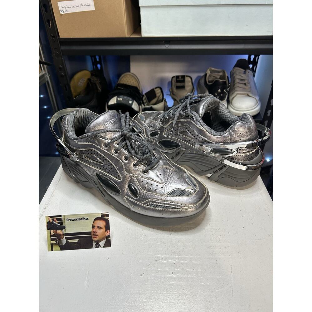 RARE Raf Simmons Cylon-21 Silver Size 43 EU/ 10 US Mens